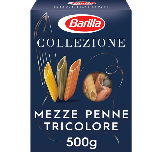 Barilla Mezze Penne Tricolore 500 g Lulu Hypermarket