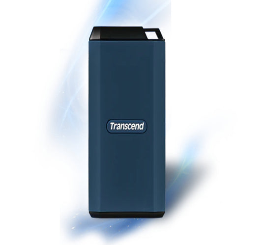 قرص تخزين SSD خارجي Transcend Type-C/A، سعة 1 تيرابايت، أزرق داكن، ESD410C