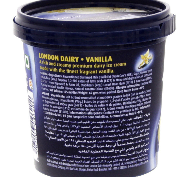 London Dairy Vanilla Ice Cream 125 ml