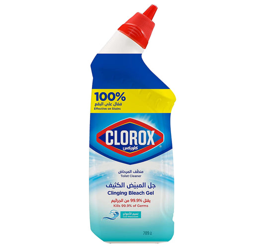 Clorox Toilet Cleaner Clinging Bleach Gel 709 ml
