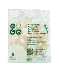 Egg Biopak Compostable Plates Size 9in 5 pcs