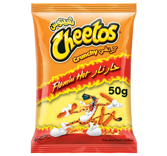 Cheetos Crunchy Flamin' Hot Snack 50 g Lulu Hypermarket
