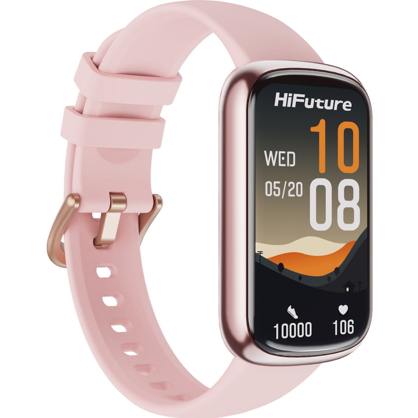 HiFuture EVO2 Smartband, 1.47 inches Display, Rose Gold