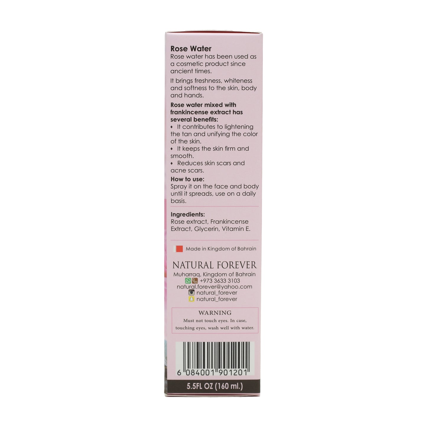 Natural Forever Facial Cleanser Rose Water With Frankincense 160 ml