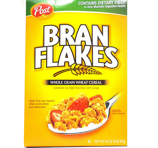 Post Bran Flakes Whole Grain Wheat Cereal 453 g