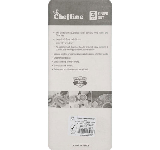 Chefline Kitchen Knife, 3 pcs, IND