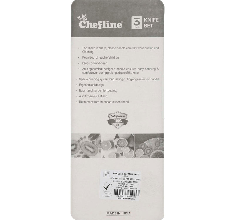 Chefline Kitchen Knife, 3 pcs, IND