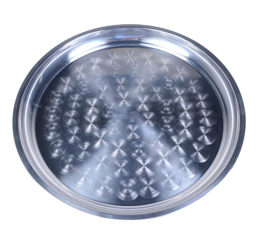 Top Line Stainless Steel Round Tray, 50 cm