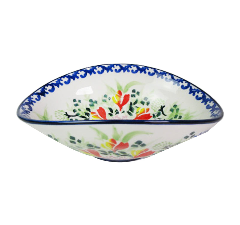 Home Ceramic Flower Design Decorated Bowl, 6.5 inches, SQ672