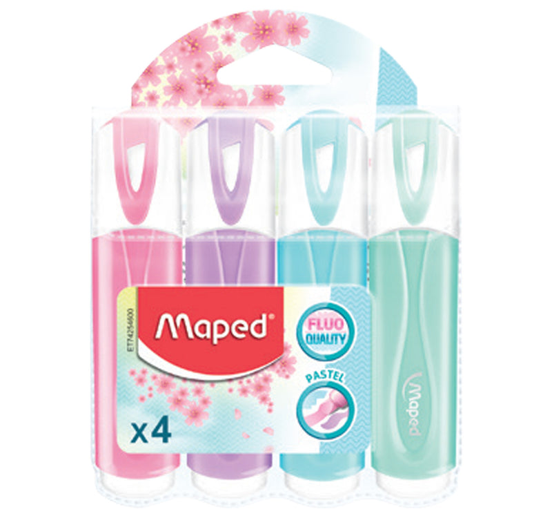 Maped Highlighter Pastel 4 Colours Assorted