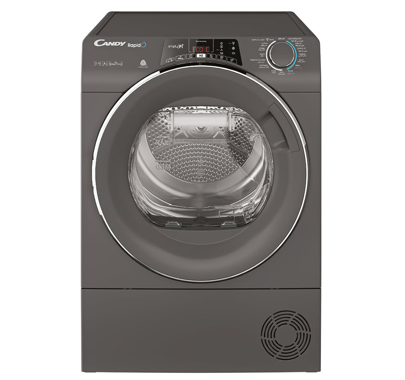 Candy Front Load Heat Pump Dryer, 11 kg, Anthracite, ROE H11A2TCER-19