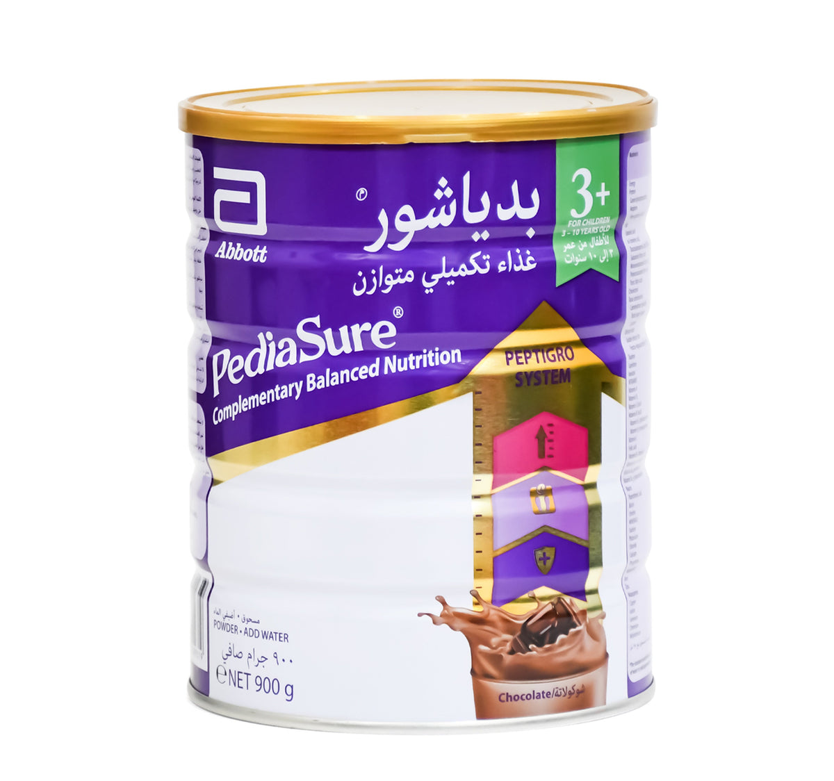 Pediasure Peptigro System With Chocolate Flavour Stage 3+ For Children 3-10 Years 900 g