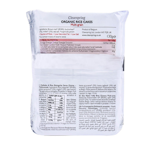 Clearspring Organic Rice Cakes Multigrain 130 g