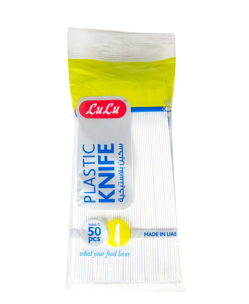 LuLu Plastic Knife White 50pcs