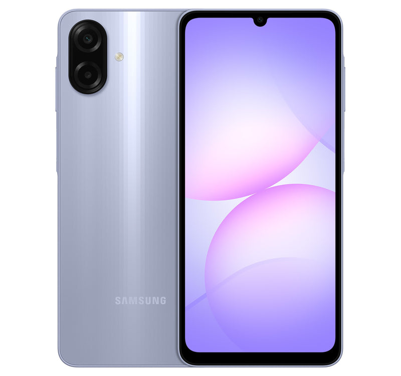 Samsung Galaxy A07 4G Smartphone, 4 GB RAM, 128 GB Storage, Light Violet, SM-A075FLVGMEA