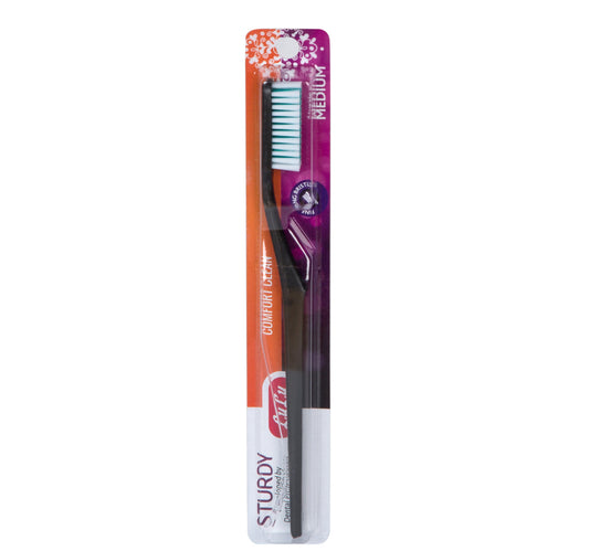 LuLu Toothbrush Sturdy Medium Assorted Color 1 pc