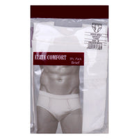 Elite Comfort Cotton Men's Brief, M, 3 pcs, White, ELXBW