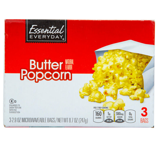 Essential Everyday Popcorn Butter Natural 247 g Lulu Hypermarket
