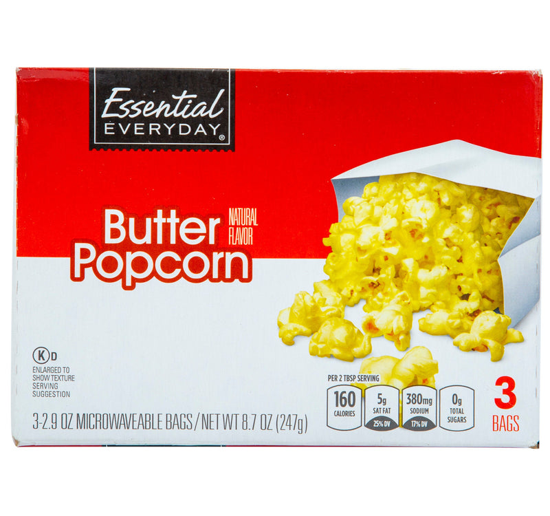 Essential Everyday Popcorn Butter Natural 247 g Lulu Hypermarket