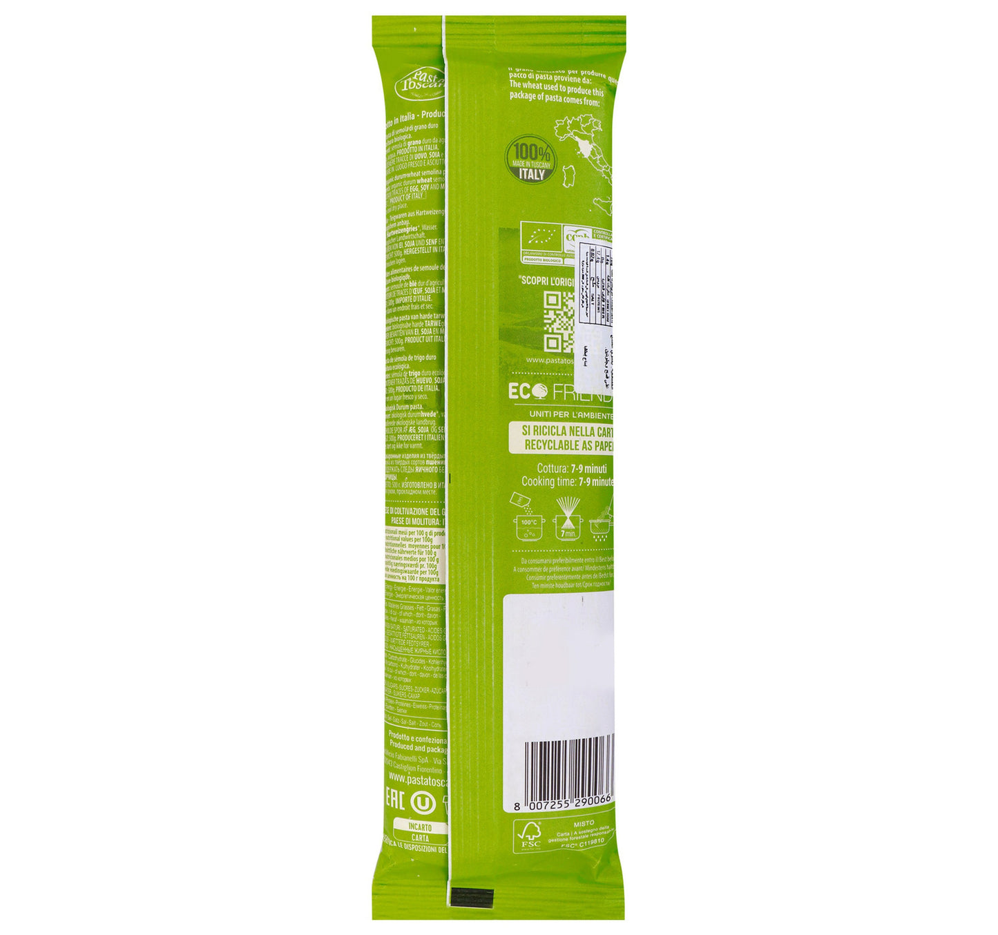 Pasta Toscana Bio Organic Spaghetti Pasta No.6 500 g