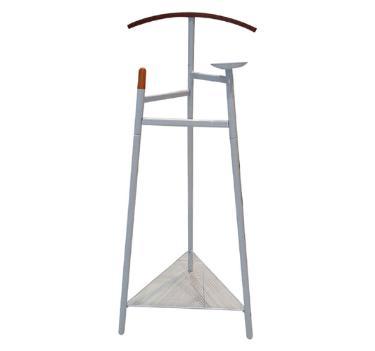 Maple Leaf Home Coat Hanger, Metal & Wooden, White, 83302