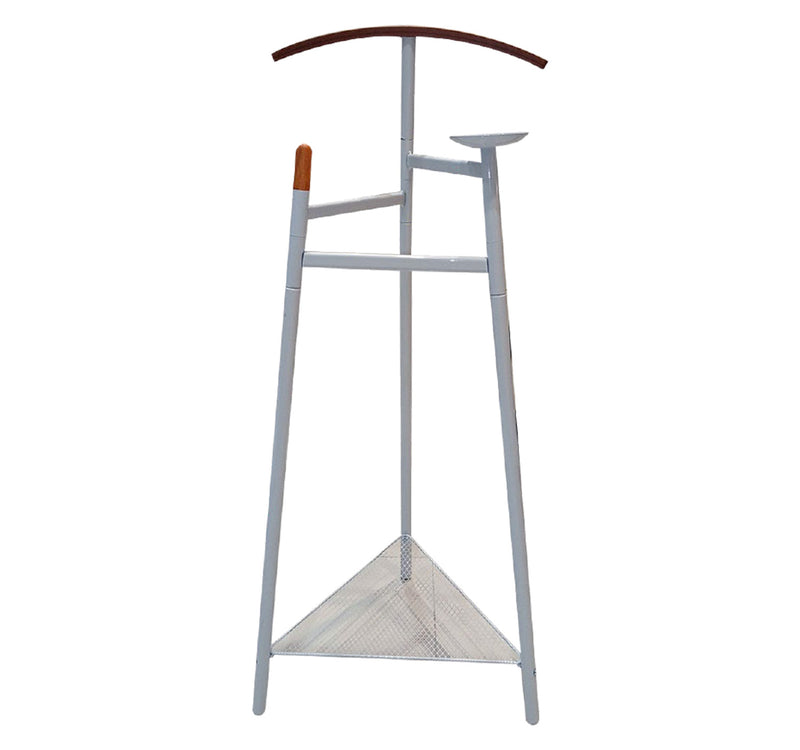 Maple Leaf Home Coat Hanger, Metal & Wooden, White, 83302