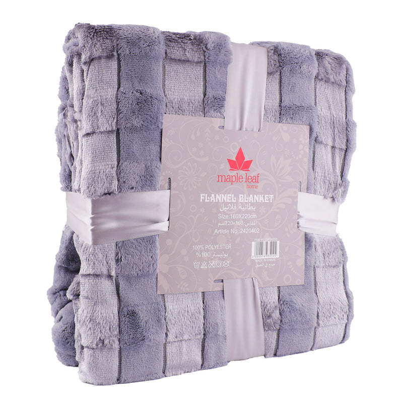 Maple Leaf Home Polyester Flannel Blanket Square, 160 x 220 cm, Assorted, ZMF24SCP
