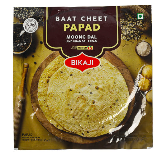 Bikaji Moong Dal and Urad Dal Baat Cheet Papad Medium Spice 200 g Lulu Hypermarket