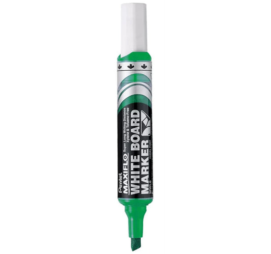 Pentel Maxiflo Medium Chisel Tip Liquid Ink Dry Wipe Marker, 8 Pcs, MWL608