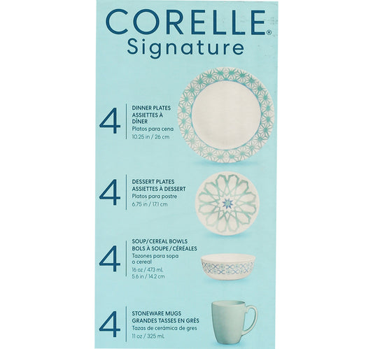 Corelle Dinner Set 16pcs Amalfi Verde 1135304