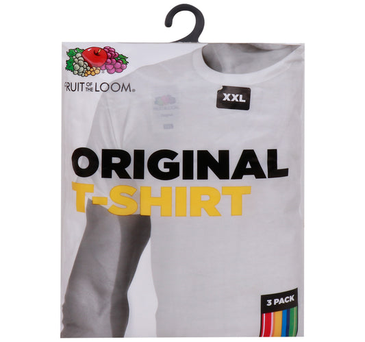 Fruit of the Loom Men's Crew Neck T-Shirt, 2XL, 3 pcs, 17000330