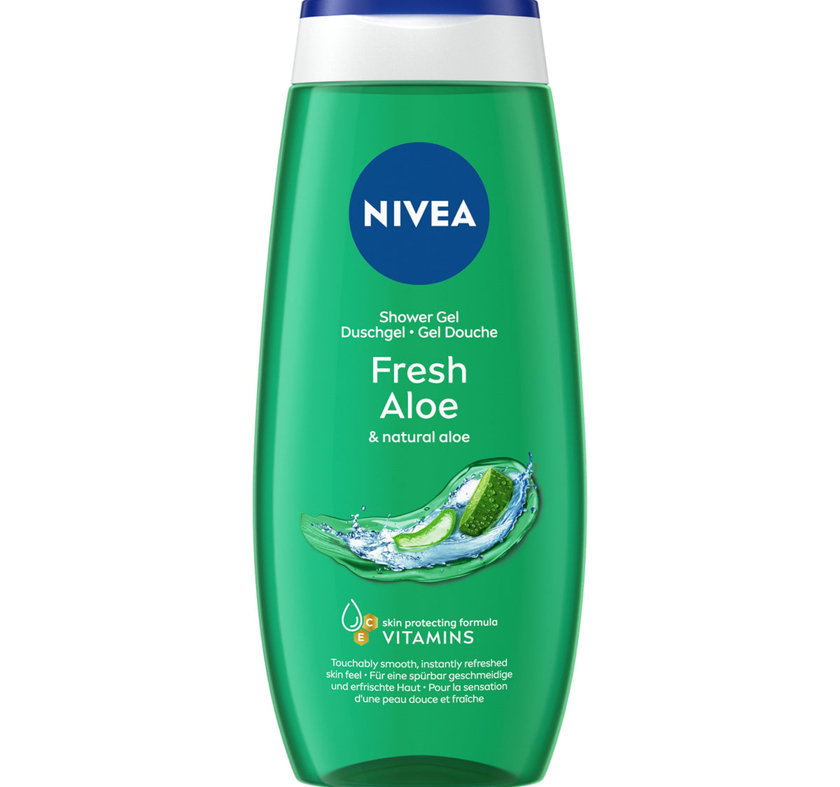 Nivea Fresh Aloe Shower Gel Refreshing Body Wash with Natural Aloe Vera & Moisturising Formula 250 ml