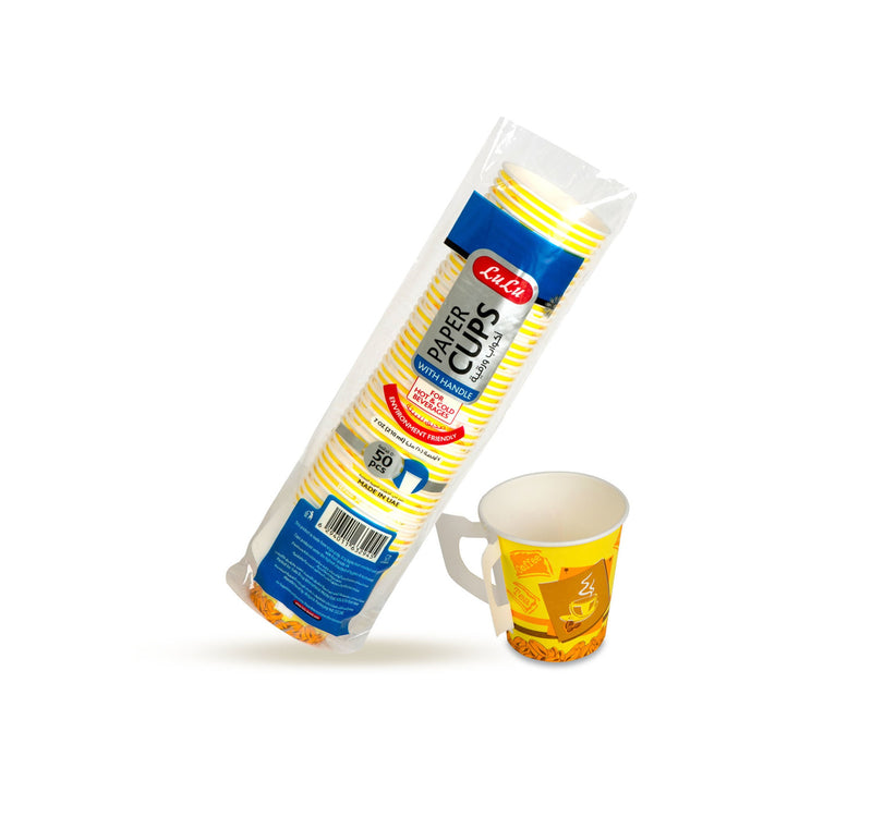 LuLu Paper Cup with Handle 7oz 50pcs