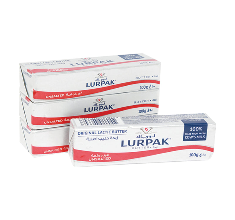 Lurpak Unsalted Butter 4 x 100 g Sultan Center