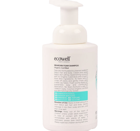 Ecowell Organic Newborn Foam Shampoo 300 ml