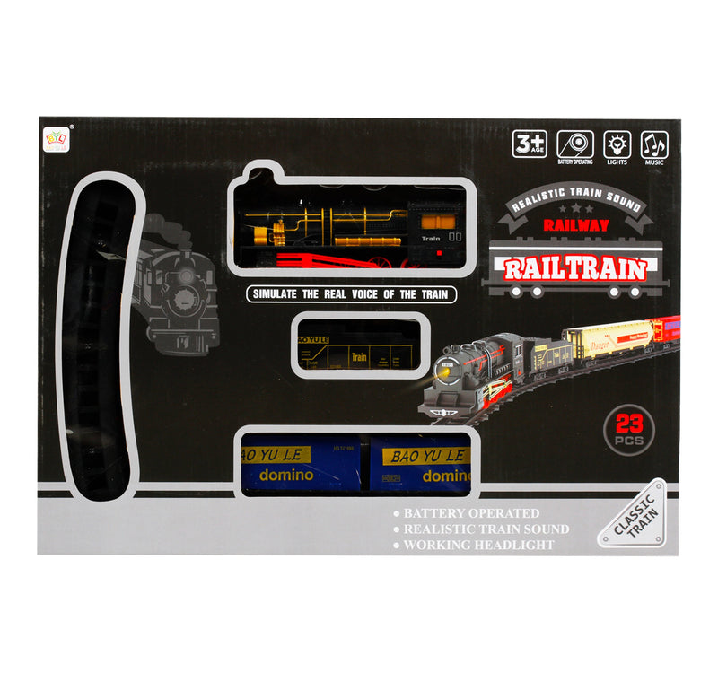 Skid Fusion Battery Operated Track Train Set, 23 pcs, 4018-4C
