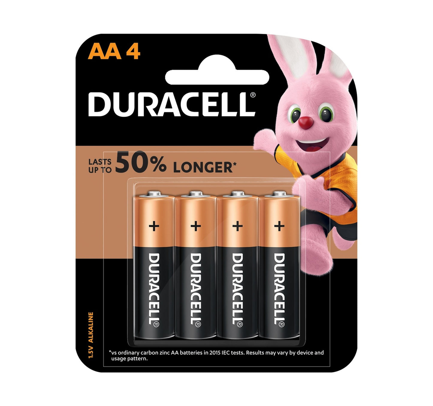Duracell Type AA Alkaline Batteries, pack of 4