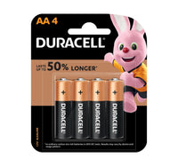 Duracell Type AA Alkaline Batteries, pack of 4