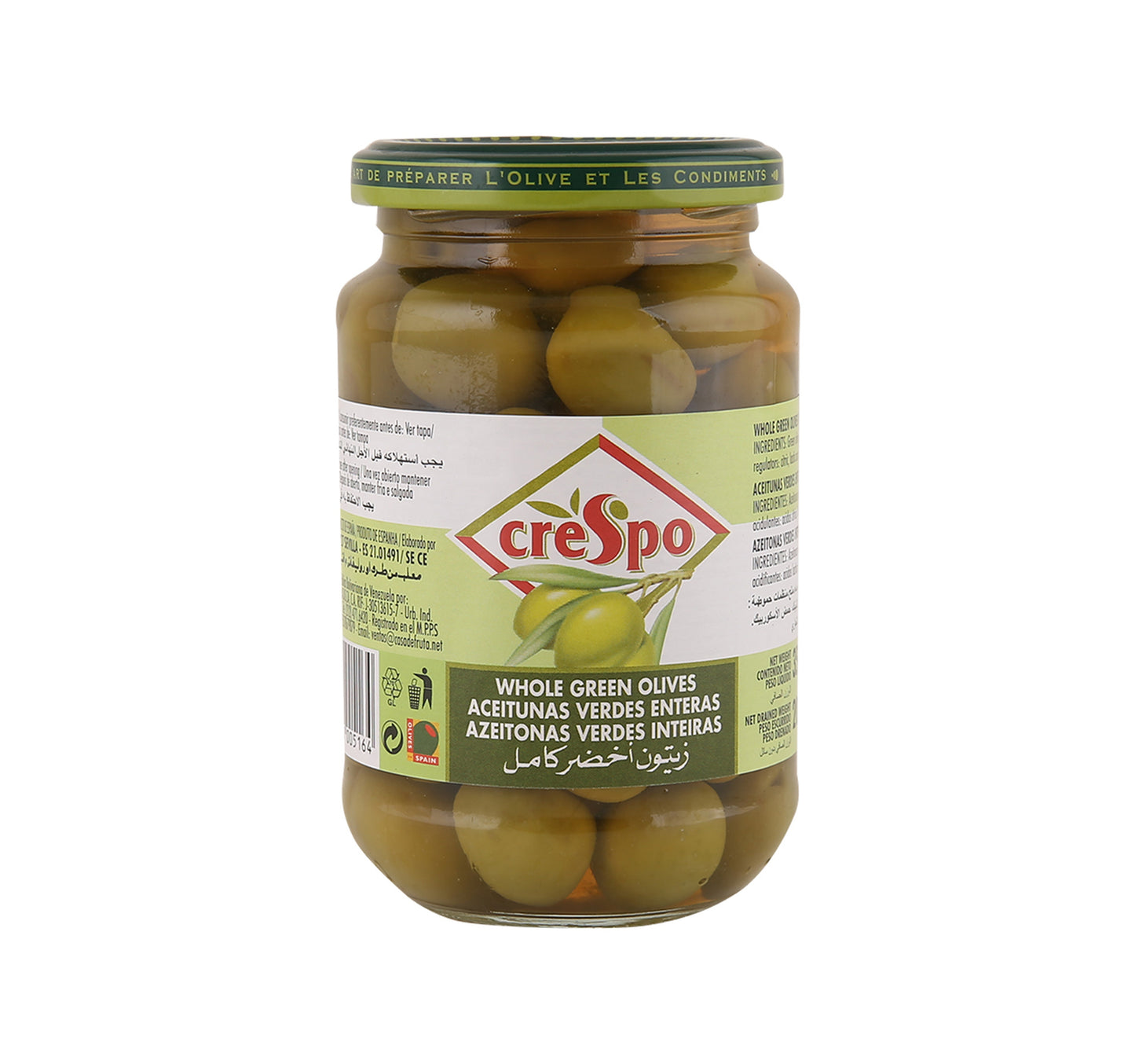 Crespo Whole Green Olives 200 g