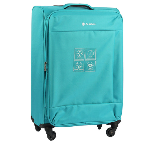 Carlton Elante 4 Wheel Soft Trolley, 77 cm, Turquoise