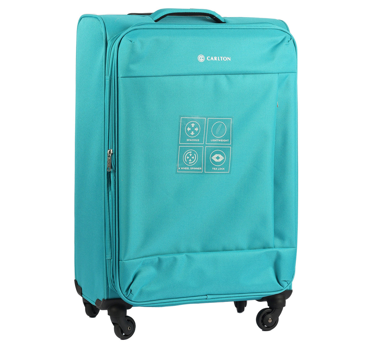 Carlton Elante 4 Wheel Soft Trolley, 57 cm, Turquoise