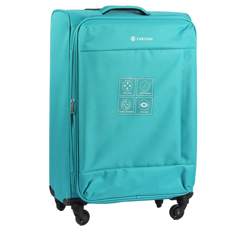 Carlton Elante 4 Wheel Soft Trolley, 57 cm, Turquoise