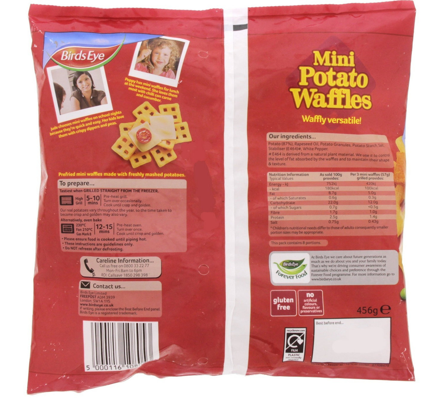 Birds Eye Mini Potato Waffles 456 g