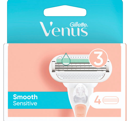 Gillette Venus Smooth Sensitive Women's Razor Blade Refills 4 pcs