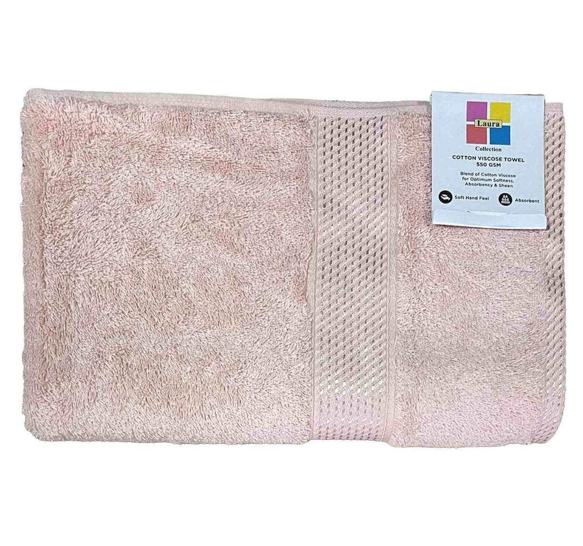 Laura Bath Towel 70x140 cm  Soft Pink