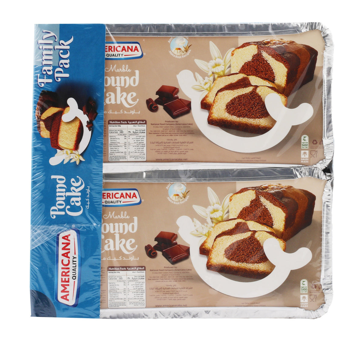 Americana Marble Pound Cake Value Pack 2 x 290 g