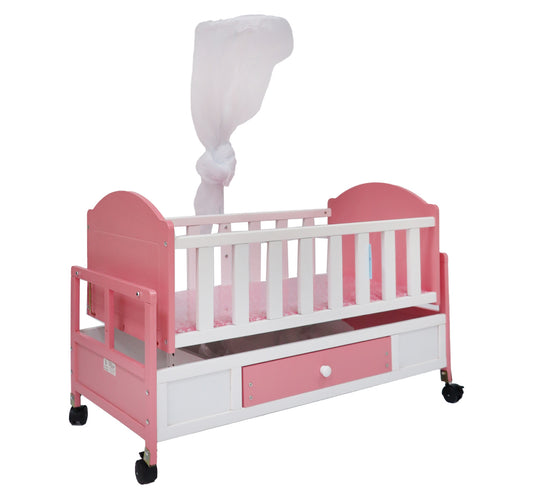 First Step Baby Wooden Cradle, White A25, 5370B2