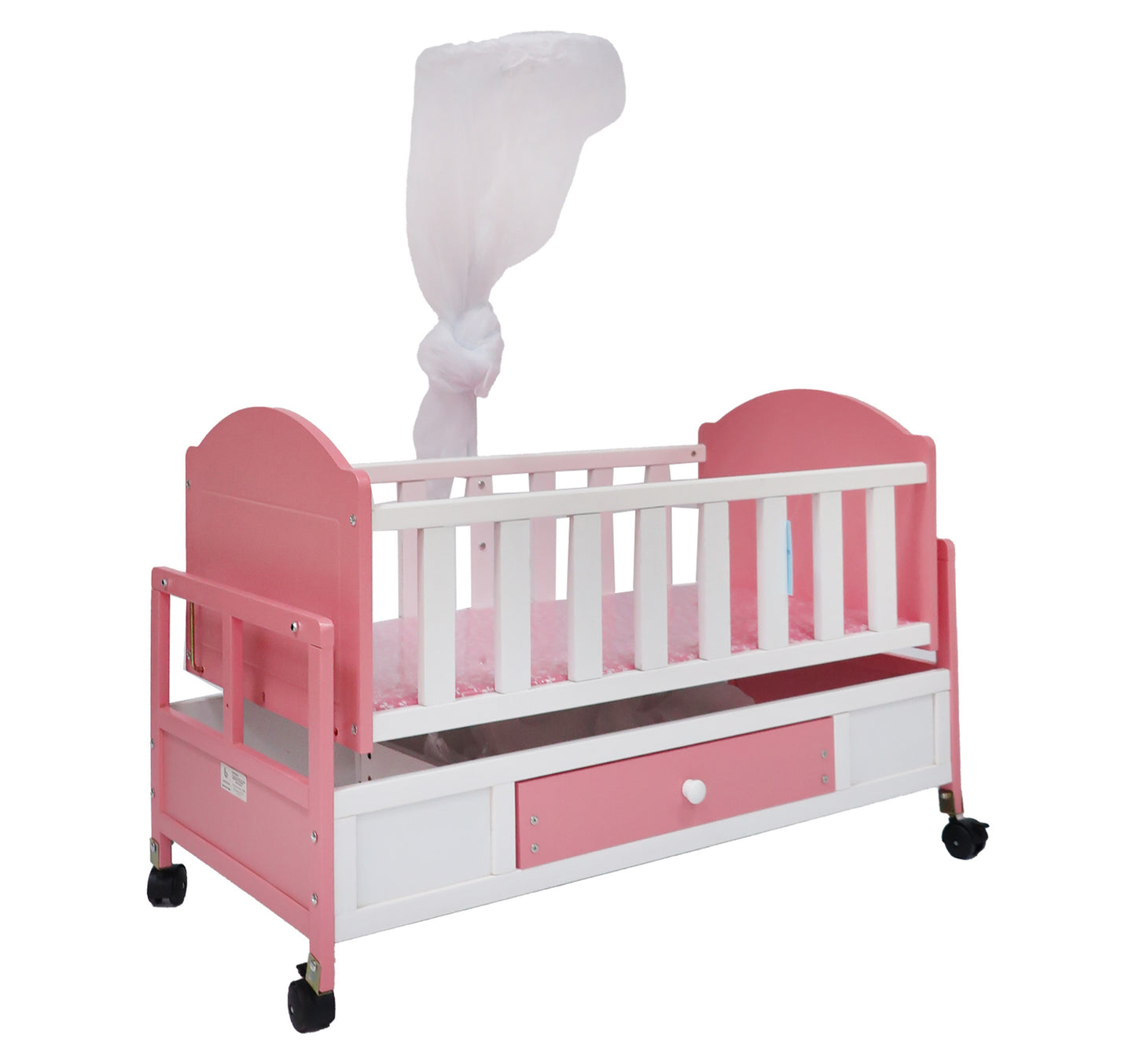 First Step Baby Wooden Cradle, White A25, 5370B2