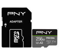 PNY PRO Elite Class 10 U3 V30 microSD Flash Memory Card, 256 GB, P-SDU256V32100PRO-GE