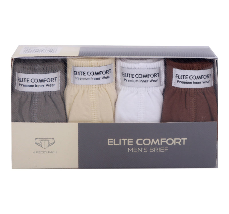 ملابس داخلية رجالية من القطن الممشط المريح من Elite Comfort، مقاس M، 4 قطع، متنوعة